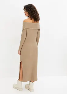 Robe en maille à encolure Bardot, bonprix