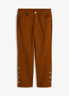 Pantalon en twill avec boutons en bas des jambes, bonprix