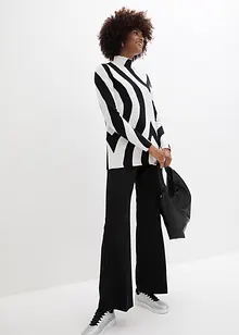 Pantalon large à taille élastiquée, bonprix