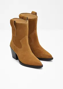 Bottines western en cuir, bonprix