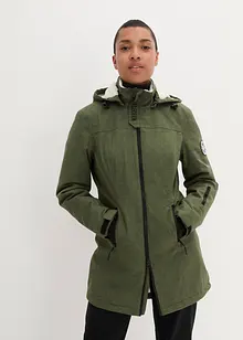 Veste longue outdoor fonctionnelle avec polaire peluche, imperméable, bonprix