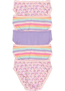 Lot de 5 slips fille, bonprix