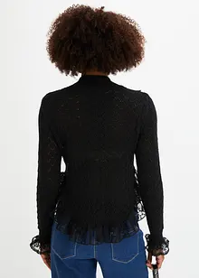 Pull en maille avec dentelle, bonprix