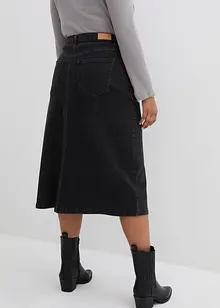 Jupe midi en jean avec boutons, bonprix