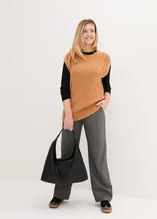 Pull sans manches à motif torsadé, bonprix