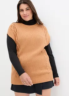 Pull sans manches à motif torsadé, bonprix