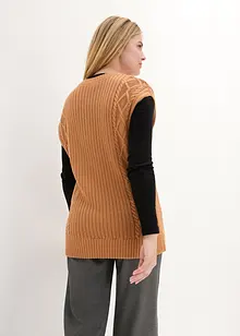 Pull sans manches à motif torsadé, bonprix