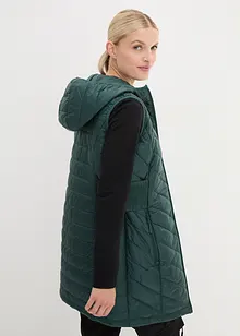 Long gilet matelassé sans manches, ultra-léger avec poche de rangement, bpc bonprix collection