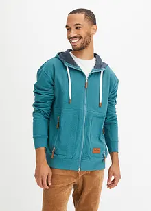 Sweat zippé à capuche, Loose Fit, bonprix