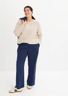 Pantalon large à pinces et fines rayures, bonprix