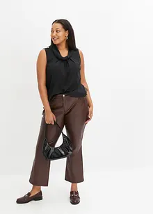 Pantalon 7/8 enduit et évasé, bonprix