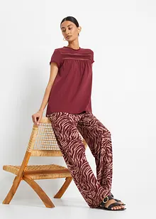 T-shirt en coton avec dentelle, bonprix