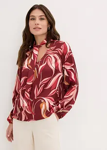 Blouse à lavallière en satin brillant, bonprix