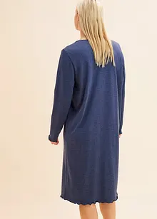 Chemise de nuit boutonnée en coton et dentelle, bonprix