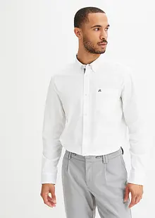 Chemise manches longues Oxford à broderie, bonprix