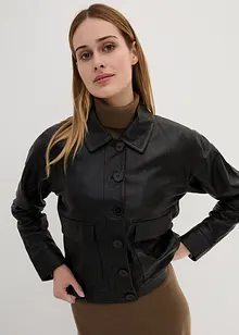 Blouson en cuir nappa d'agneau, bonprix