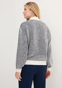 Pull rayé avec col montant, bonprix