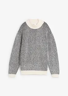 Pull rayé avec col montant, bonprix