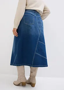 Jupe asymétrique en jean extensible, bonprix