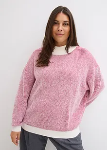 Pull rayé avec col montant, bonprix