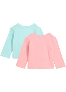 Lot de 2 T-shirts manches longues bébé, bonprix