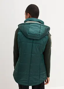 Gilet sans manches matelassé à capuche amovible, bonprix