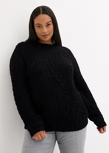 Pull en laine à manches chauve-souris, bonprix