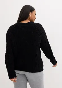 Pull en laine à manches chauve-souris, bonprix