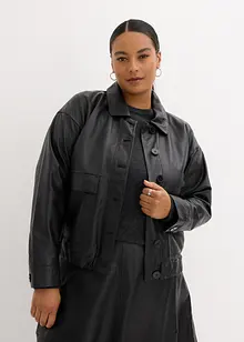 Blouson en cuir nappa d'agneau, bonprix