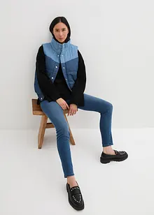 Gilet sans manches matelassé en jean, bonprix