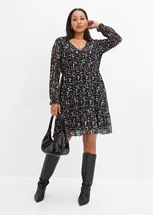 Robe à volants en mesh, bonprix