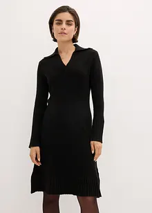 Robe en maille à col polo, bonprix