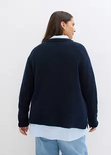 Veste en maille oversize, avec fentes sur le côté, bonprix