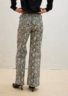 Pantalon Wide Leg avec imprimé serpent, bonprix