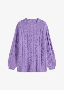 Pull oversize à motif torsadé, bonprix