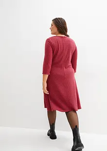 Robe en jersey milano de viscose mélangée avec motif jacquard, bonprix