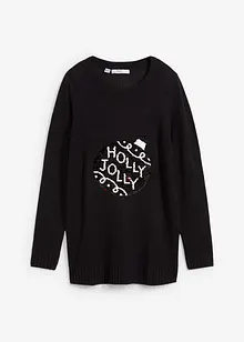 Pull de Noël avec sequins réversibles, bonprix