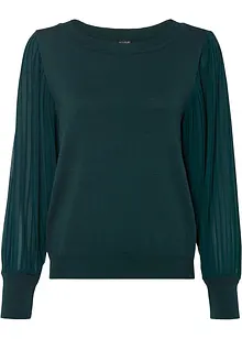 Pull avec manches plissées, bonprix