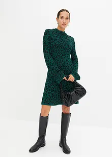 Robe en maille à manches trompette, bonprix