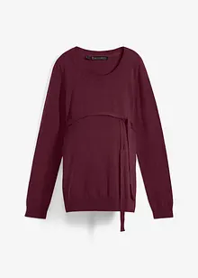 Pull de grossesse 100% coton avec lien à nouer, bonprix