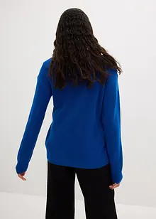 Pull en maille côtelée à encolure bateau, bonprix