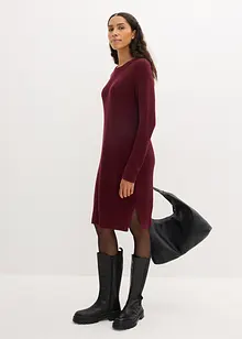 Robe oversize en maille côtelée, bonprix