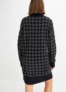 Robe en maille à motif pied-de-poule, bonprix