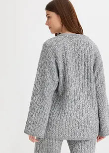 Pull oversize en maille torsadée, bonprix