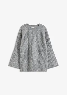 Pull oversize en maille torsadée, bonprix