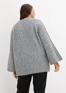 Pull oversize en maille torsadée, bonprix