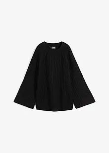 Pull oversize en maille torsadée, bonprix