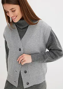 Gilet sans manches en maille à motif torsadé, bonprix