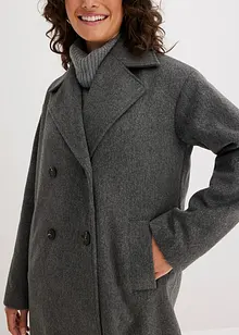 Manteau croisé oversize aspect laine, bonprix