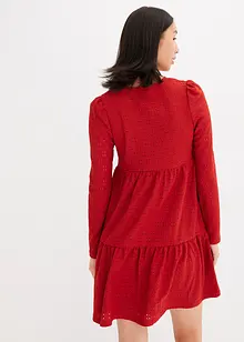 Robe T-shirt en crêpe texturée, bonprix